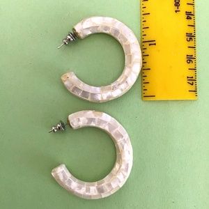 MOP Hoop Earrings